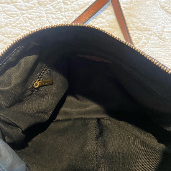 Fossil Striped Brown and Gray Crossbody Bag - Picture 9 of 13